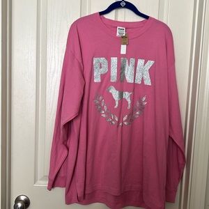 Brand New With Tags PINK Long Sleeve Pink Shirt
